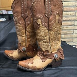 J.B. Dillon Tan Leather Boot Insole with 'Made in Mexico' Stamp